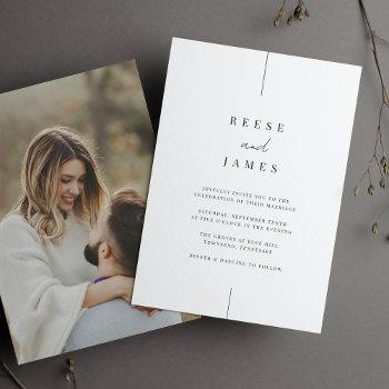 inline photo | modern minimal wedding invitation