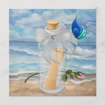 "invitation in a bottle" - beach invitation - srf