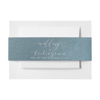 iridescent silver overlay diy color, wedding invitation belly band