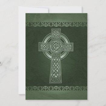 irish celtic cross wedding invitations