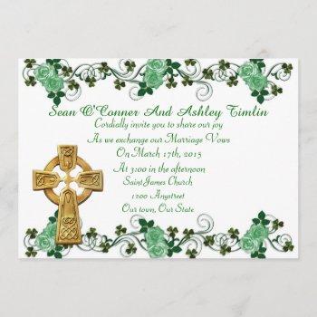 Small Irish Wedding  Celtic Cross Front View