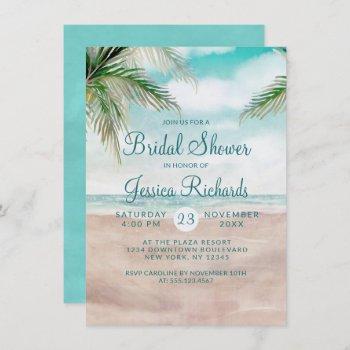 island breeze tropical beach wedding bridal shower invitation