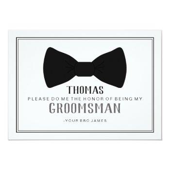 Small It's Time To Suit Up Groomsman - Black Tie Grey Front View