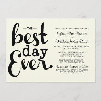 Small Ivory - Best Day Ever - Wedding Front View