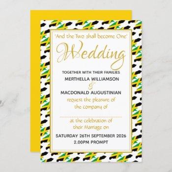 jamaica christian scripture custom wedding invitation