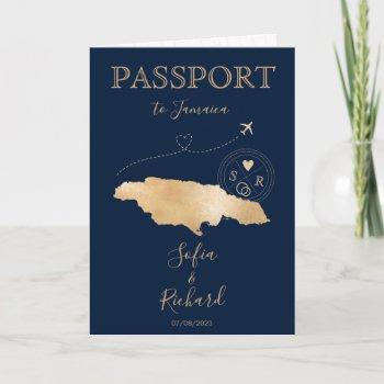 jamaica wedding destination passport  invitation