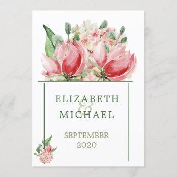 jewish wedding chuppah  elegant modern floral invitation