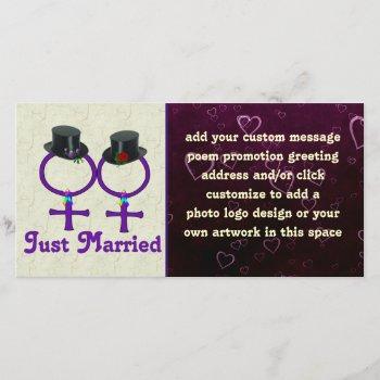 just married formal lesbian announcement