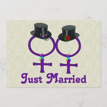 Small Just Married Formal Lesbian Front View