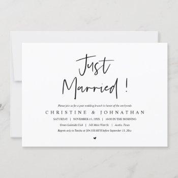 just married, post wedding brunch invitation