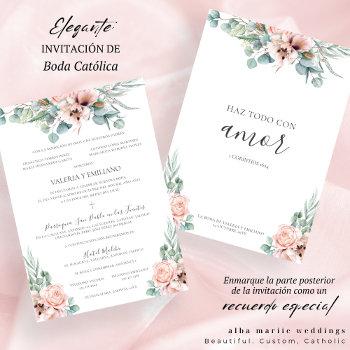 katrina invitación boda catolica spanish wedding invitation