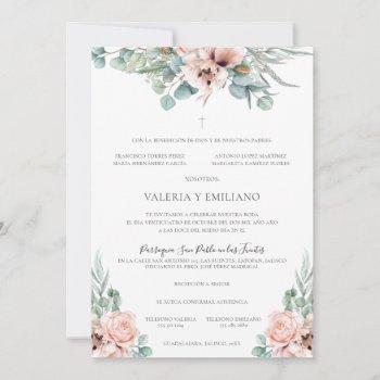 katrina invitación de boda catolica formal wedding invitation