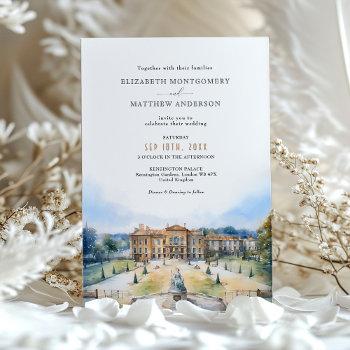 kensington palace gardens london uk wedding invitation