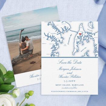 Small Kent Island Maryland Destination Wedding Save The Date Front View