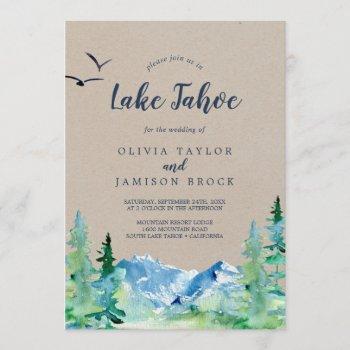 Small Kraft Lake Tahoe Mountain Destination Wedding Front View
