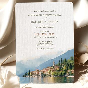 lake como italy destination wedding invitation