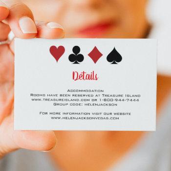 las vegas casino card suits wedding details