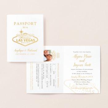las vegas destination wedding passport invitation