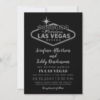 las vegas fabulous destination wedding invitation