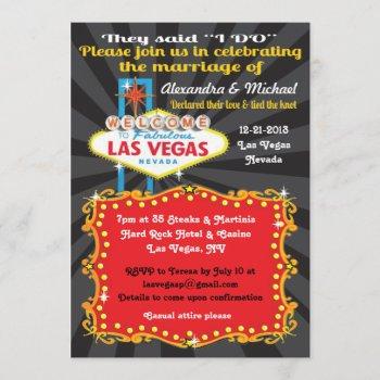 las vegas post wedding reception invitations