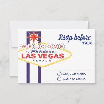 Small Las Vegas Sign Wedding Rsvp Front View