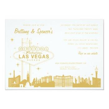 Small Las Vegas Strip Gold Wedding Front View