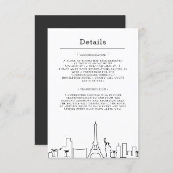 las vegas wedding | guest details invitation