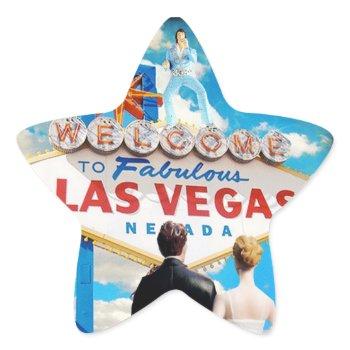 Small Las Vegas Wedding  Star Sticker Front View