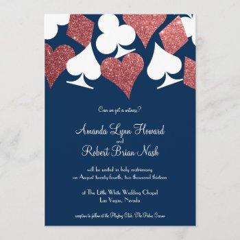 Small Las Vegas Wedding Navy With Rose Gold Glitter Front View