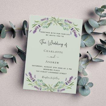 Small Lavender Eucalyptus Sage Green Wedding Front View