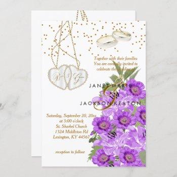 Small Lavender Purple Floral Wedding Front View