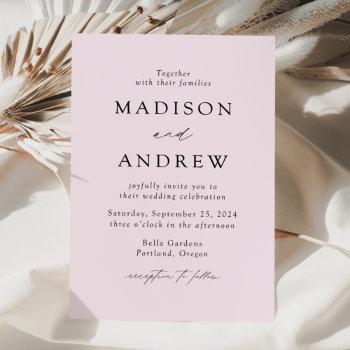 lavender purple modern elegance wedding invitation