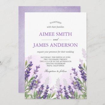 Small Lavender Wedding  Rustic Elegant Floral Front View