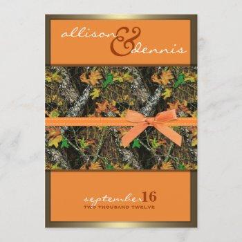 lavish camo wedding invitations