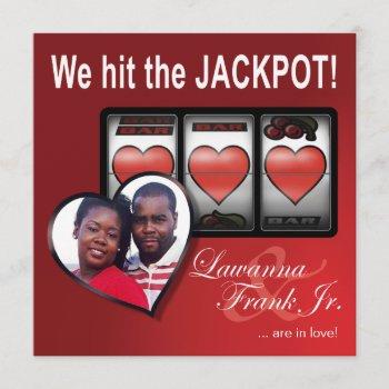 Small Lawanna Las Vegas Jackpot Hearts Save The Date Front View
