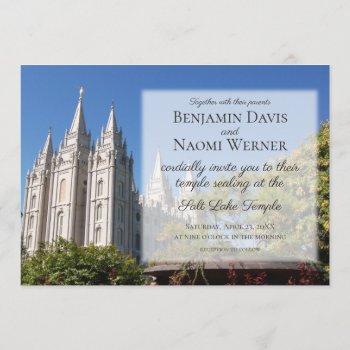 Small Lds Salt Lake Temple Wedding Front View