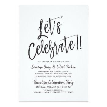 Small Let's Celebrate | Post Wedding Front View