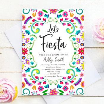 let's fiesta floral fiesta mexican bridal shower invitation
