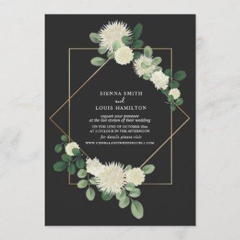 Small Live Stream Virtual Wedding Floral Botanical Gray Front View