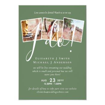Small Livestreaming Wedding Invites - Watch Us Say I Do! Front View