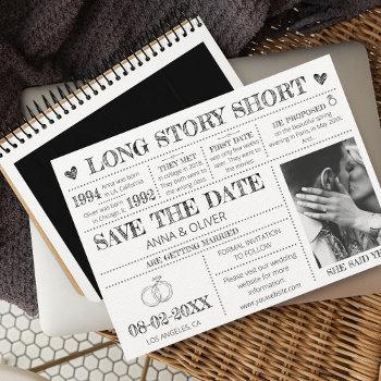 Small Long Story Short Wedding Save The Date Photo Front View