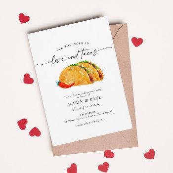 love and tacos engagement party invitation