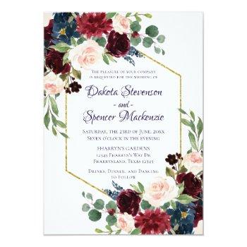 Small Love Bloom | Rustic Navy Burgundy Wedding Front View