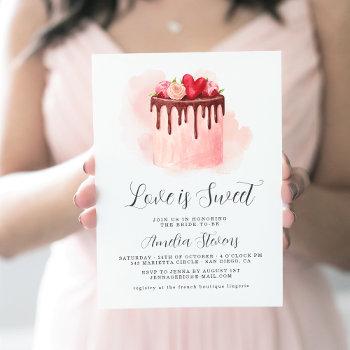 love is sweet bridal shower invitation