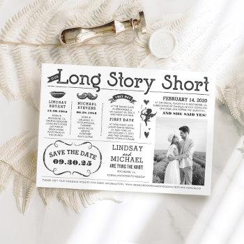 Small Love Story Timeline Fun Save The Date Photo Front View