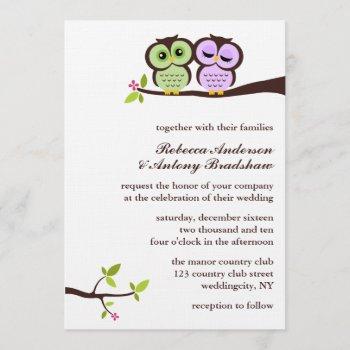 Small Lovely Owls Custom Wedding Front View