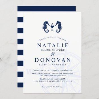 Small Love's Tide | Dual Seahorse Themed Wedding Front View