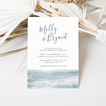Small Low Tide | Coastal Watercolor Wedding Front View