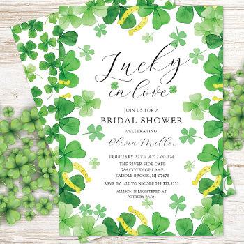 lucky in love bridal shower invitation