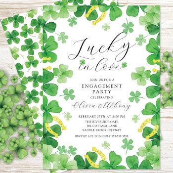 lucky in love engagement party invitation